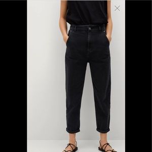 Mango women black Waist straight Slouchy jeans